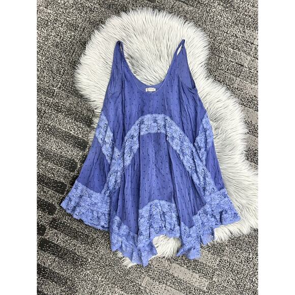 Free People Intimately She Swings‎ Slip Blue Dress Size XS - Picture 1 of 3